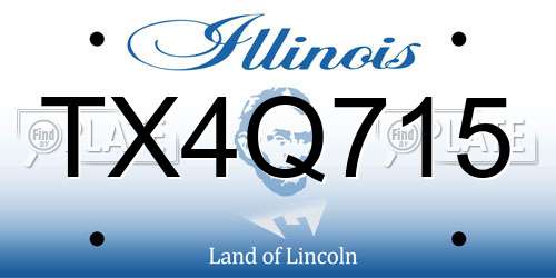 TX4Q715 Illinois License Plate