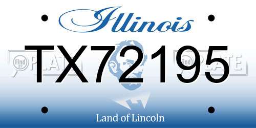 TX72195 Illinois License Plate