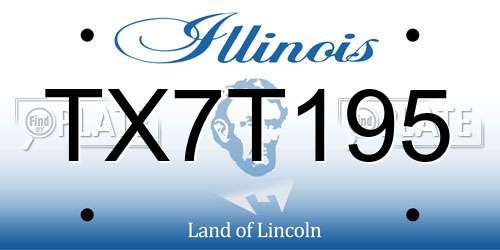 TX7T195 Illinois License Plate