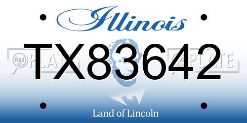 TX83642 Illinois License Plate
