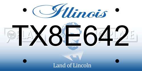 TX8E642 Illinois License Plate