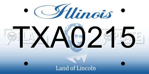 TXA0215 Illinois License Plate