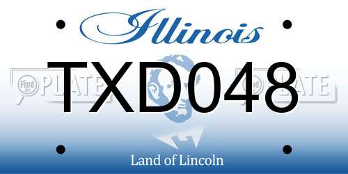 TXD048 Illinois License Plate