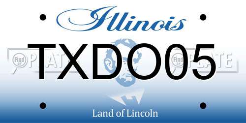 TXDO05 Illinois License Plate