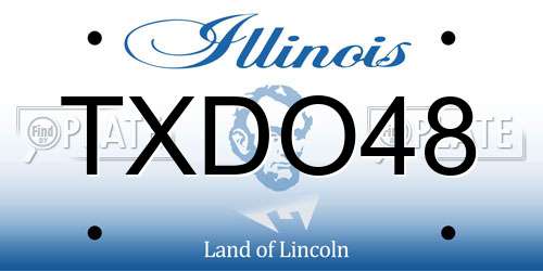 TXDO48 Illinois License Plate