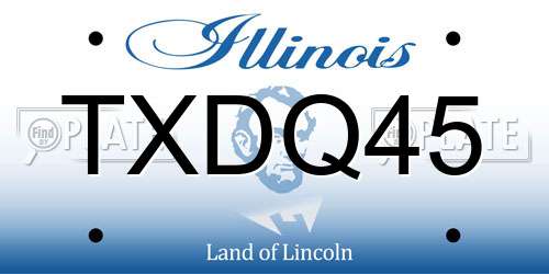 TXDQ45 Illinois License Plate