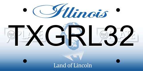 TXGRL32 Illinois License Plate