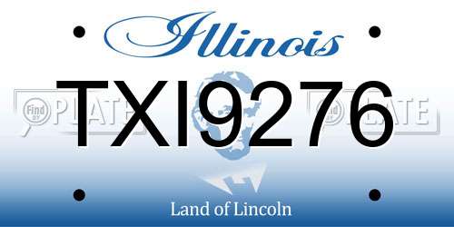 TXI9276 Illinois License Plate