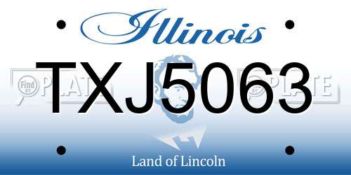 TXJ5063 Illinois License Plate