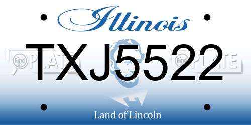 TXJ5522 Illinois License Plate