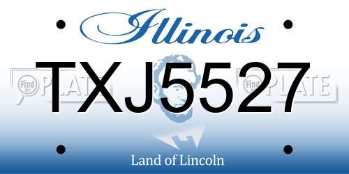 TXJ5527 Illinois License Plate