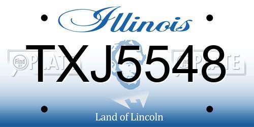 TXJ5548 Illinois License Plate