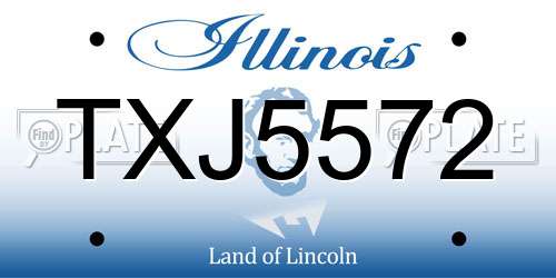 TXJ5572 Illinois License Plate