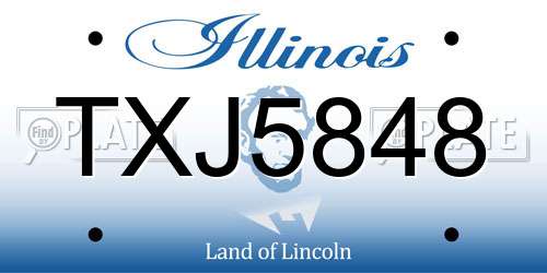 TXJ5848 Illinois License Plate