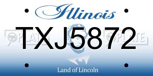 TXJ5872 Illinois License Plate