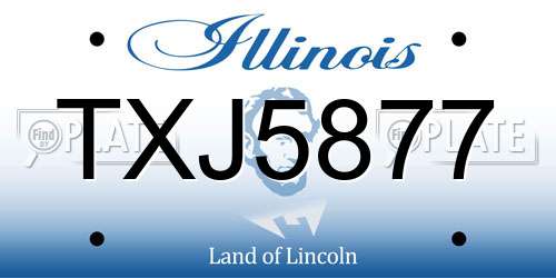 TXJ5877 Illinois License Plate
