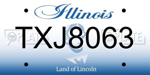 TXJ8063 Illinois License Plate