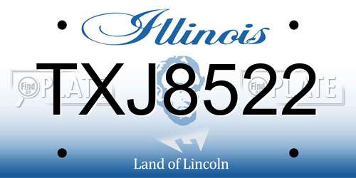 TXJ8522 Illinois License Plate
