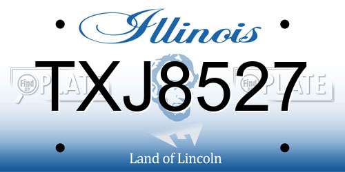 TXJ8527 Illinois License Plate