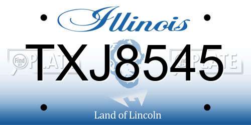 TXJ8545 Illinois License Plate