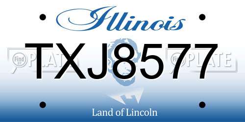 TXJ8577 Illinois License Plate