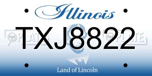 TXJ8822 Illinois License Plate