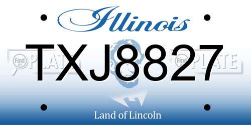 TXJ8827 Illinois License Plate