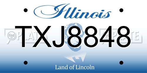 TXJ8848 Illinois License Plate