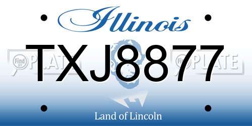 TXJ8877 Illinois License Plate
