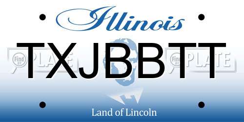 TXJBBTT Illinois License Plate