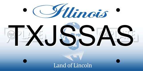 TXJSSAS Illinois License Plate
