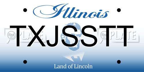 TXJSSTT Illinois License Plate