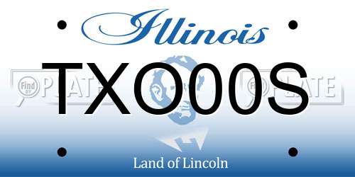 TXO00S Illinois License Plate