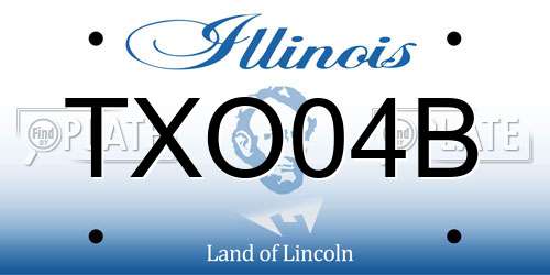 TXO04B Illinois License Plate