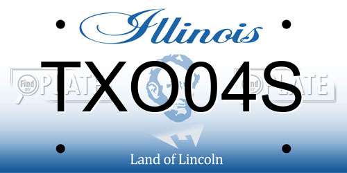 TXO04S Illinois License Plate