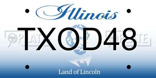 TXOD48 Illinois License Plate