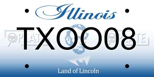 TXOO08 Illinois License Plate