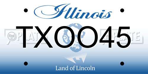 TXOO45 Illinois License Plate
