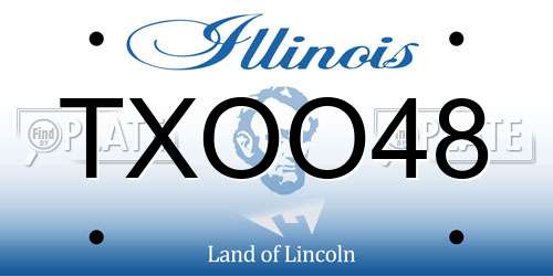 TXOO48 Illinois License Plate