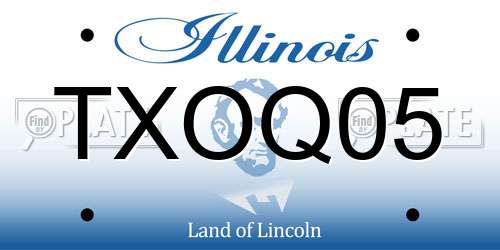 TXOQ05 Illinois License Plate
