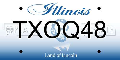 TXOQ48 Illinois License Plate