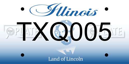 TXQ005 Illinois License Plate