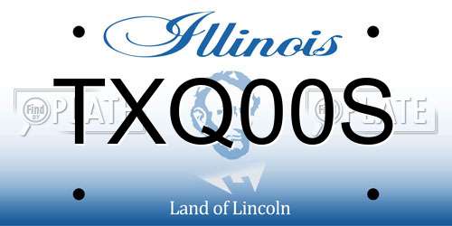 TXQ00S Illinois License Plate