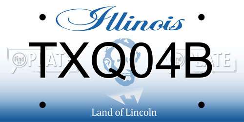 TXQ04B Illinois License Plate