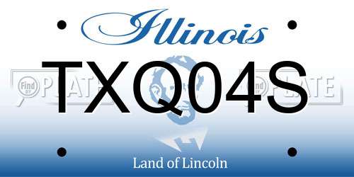 TXQ04S Illinois License Plate