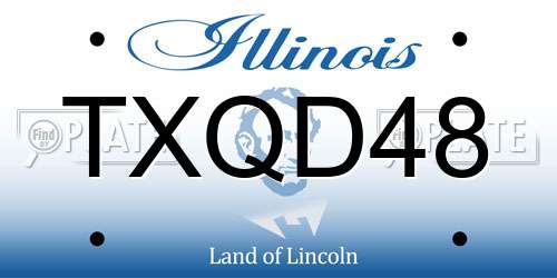 TXQD48 Illinois License Plate