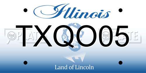 TXQO05 Illinois License Plate