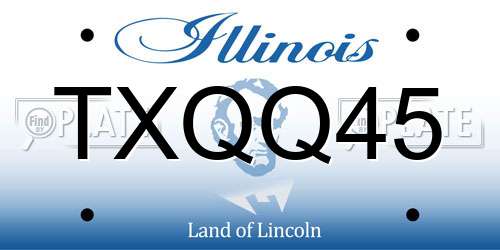 TXQQ45 Illinois License Plate