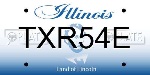 TXR54E Illinois License Plate