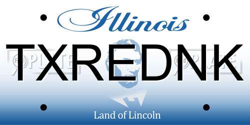 TXREDNK Illinois License Plate